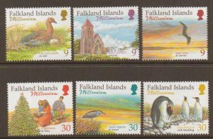 FALKLAND ISLANDS SG859/64 1999 MILLENNIUM MNH 