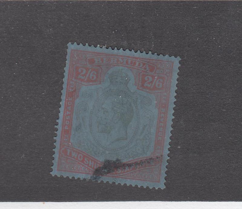 BERMUDA # 95 VF-LIGHT USED KGV 2/6d CAT VALUE $125