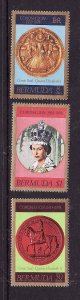 Bermuda-Sc#360-2- id9-unused NH set-QEII-Coronation anniversary-1978-