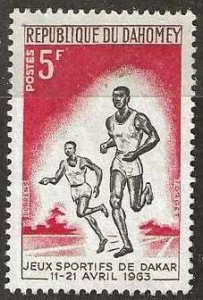 Dahomey 175, mint, no gum.  1963.  sports.  (D327)