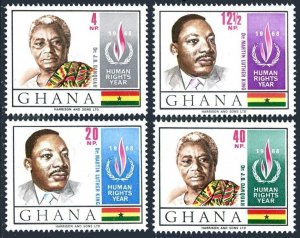 Ghana 348-351, 351a, MNH. Michel 359-362, Bl.35. Human Rights Year IHRY-1968.