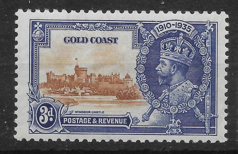 GOLD COAST SG115 1935 SILVER JUBILEE 6d MNH