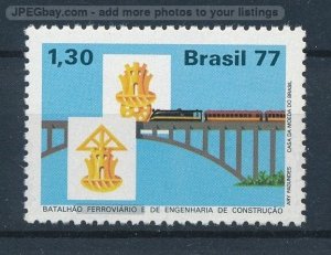 [123568] Brazil 1977 Railway train eisenbahn Engineer Combat Battalion  MNH