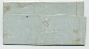 1846 Bath NH green CDS stampless handstamp 5 rate [5246.136]