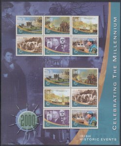 IRELAND Sc # 1218 MNH SHEET of 12 2 SETS X 6 each ISSUED for MILLENNIUM