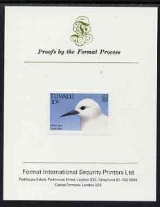 Tuvalu 1988 White Tern 10c imperf proof mounted on Format...