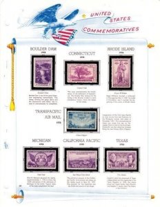 U S 1935-6 Commemorative Mint NH Year Set & C20 on White Ace Album Pages-2 Scans