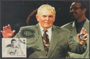 CANADA # 3027.4 - LEGENDS of HOCKEY MAURICE RICHARD on SUPERB MAXIMUM CARD