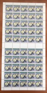 Australia 1986 33c Bicentennial Cook Voyage (Hibiskus) sheet of 50 MUH**