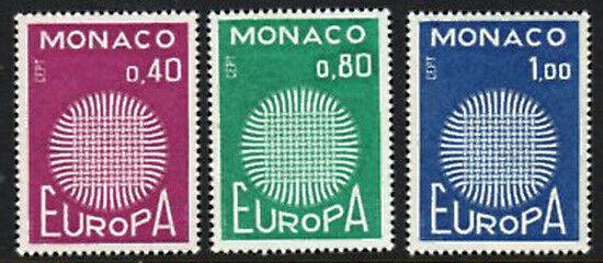 MONACO 1970 Europa Set of 3..MH