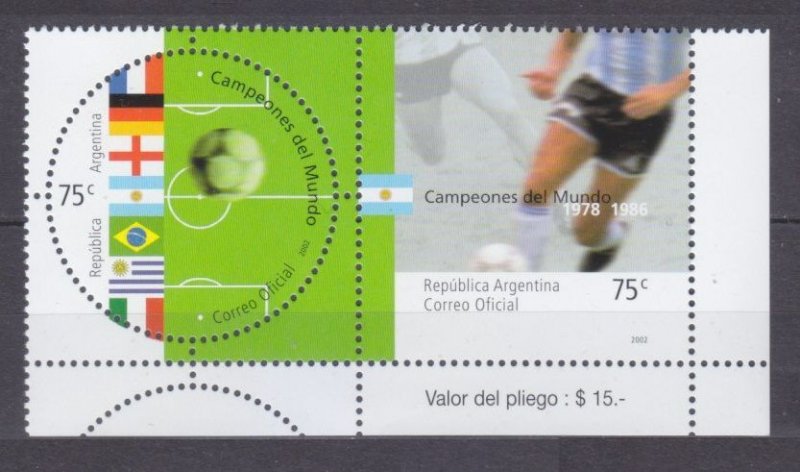 2002 Argentina 2715-2716Paar+Tab 2002 FIFA World Cup in Japan and Korea 3,00 €