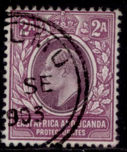 EAST AFRICA and UGANDA EDVII SG3, 2a dull & bright purple, FINE USED.