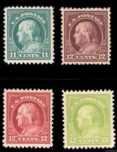 MOMEN: US STAMPS #511-513 MINT OG NH CHOICE VF/XF LOT #78437