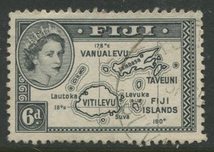 STAMP STATION PERTH Fiji #154 QEII Definitive Issue Used 1954 CV$1.00