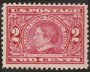 # 370 Mint Hinged Carmine William H. Seward
