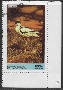 Staffa 1974 Ducks. Avocet. cancelled.