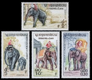 1958 Laos 76-79 Fauna - Elephants  11,00 €