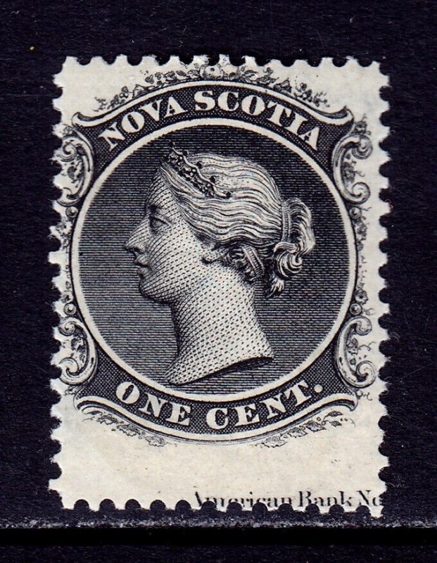 NOVA SCOTIA  — SCOTT 8a — 18663 1c QV ISSUE, ABN IMPRINT — MH — SCV $15+