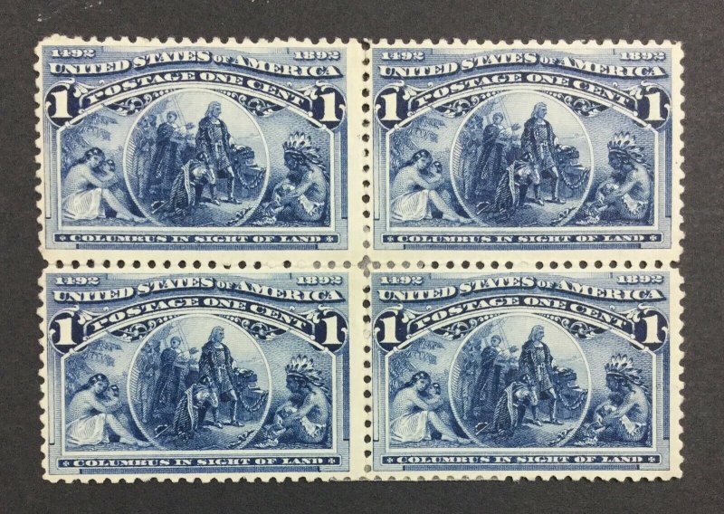 MOMEN: US STAMPS #230 BLOCK MINT OG H $ LOT #37092