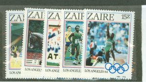 Zaire #1154-58  Single (Complete Set) (Olympics)