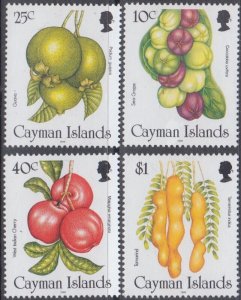 CAYMAN ISLANDS Sc # 714-7 CPL MNH SET of 4 DIFF WILD FRUITS