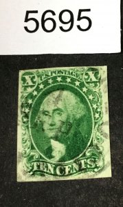MOMEN: US STAMPS #14 IMPERF USED  $145 LOT #5695