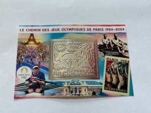 100 years Olympic Games 2023 year 6 blocks Foil. Silver perforated  NEW MNH**
