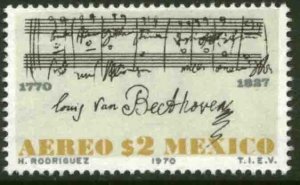 MEXICO C375, 200th Anniversary of the birth of Beethoven. MINT, NH. VF.