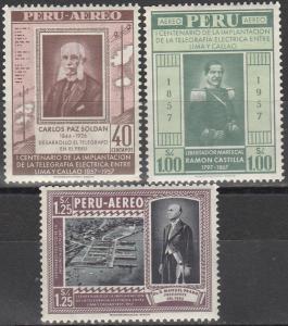 Peru #C141-3     MNH   (K595)