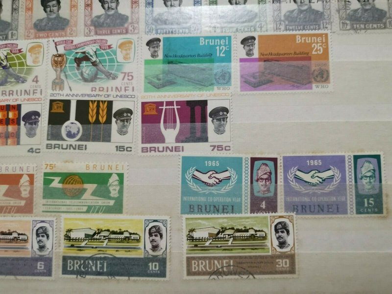 BRUNEI COLLECTION  FINE MINT & USED ON ALBUM PAGE