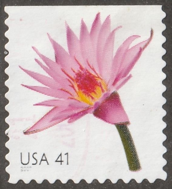 USA, Scott#4182, stamp, flower, 0.41 cents, used, hinged