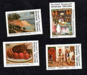 2000 - Tunisia- Tribute to Great Tunisian Painters - Complete set 4v.MNH** 