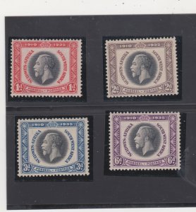 SW Africa Scott # 121-124 set VF OG never hinged nice color cv $ 30