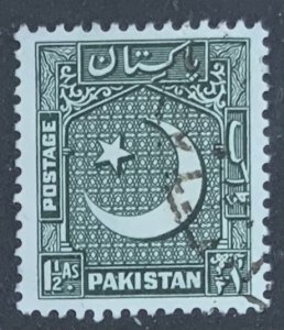 PAKISTAN 1949 1 1/2 annas SG45a USED