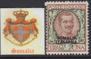 Italy Somalia n. 99 MH*  Variety perforation top left