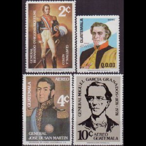 GUATEMALA 1982 - Scott# C748-51 Liberators Set of 4 NH