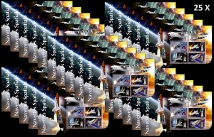 BURKINA FASO SPACE SHUTTLE 25X SHEETS MNH WHOLESALE ESPACE RAUMFAHRT SPAZIO