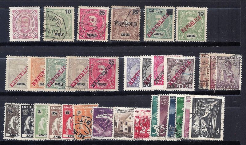 ANGOLA 1898-1957 Selection of 82 different scv $54.90 Less 80%=$10.98.