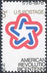 1432, MINT NH - DRAMATIC COLOR SHIFT ERROR BICENTENNIAL