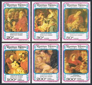 Togo 1125-C459,C459a,MNH.Michel 1565-1570,Bl.184. Christmas 1981.Peter Rubens.