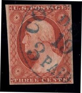 U.S. -  10a - Very Fine - Beautiful - Paid 3 town cancel -  Used