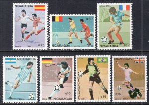 Nicaragua C1143-C1149 Soccer MNH VF