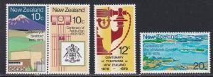 New Zealand # 656-659, City Centennials, NH, 1/2 Cat.