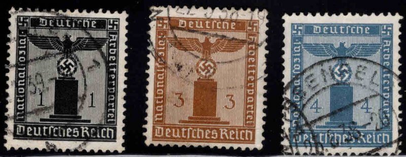 Germany Scott S1-S3 Used  stamps