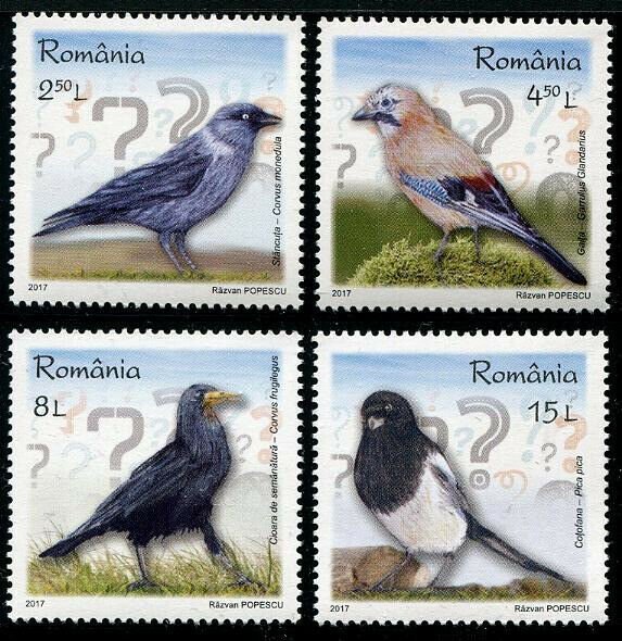 HERRICKSTAMP NEW ISSUES ROMANIA Sc.# 5901-04 Birds 2017