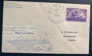 1940 Eagle Alaska Emergency Airmail Route Cover To Fairbanks