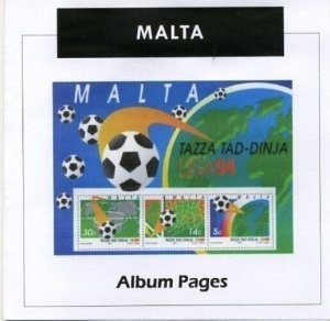 Malta - CD-Rom Stamp Album 1860-2021 Color Illustrated Album Pages