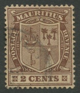 STAMP STATION PERTH Mauritius #138 Coat of Arms Used Wmk 3 -1910