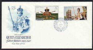 Niue 194-195 QEII Silver Jubilee 1977 Artcraft U/A FDC 