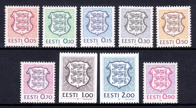 Estonia - Scott #200-208 - MNH - SCV $6.95